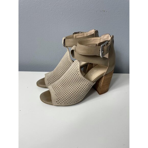 MARC FISHER Gabie Stacked Heel Bootie Sandal sz 8M - Picture 4 of 9
